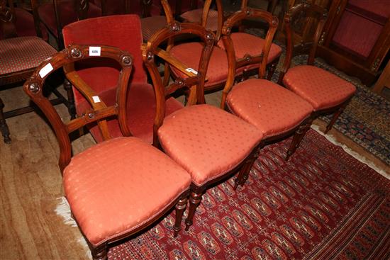 6 late Victorian dining chairs